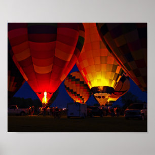 Poster das belas artes do Ballon do ar quente de