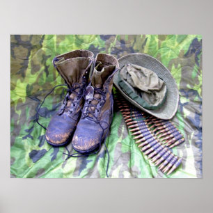Poster das botas de combate