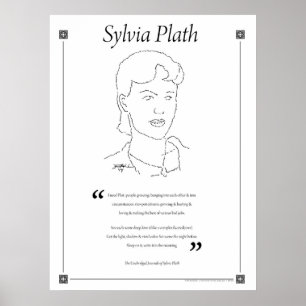 Poster das citações da escrita de Sylvia Plath