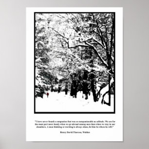 Poster das citações da solidão de Thoreau - nev