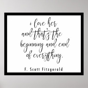 Poster das citações de F. Scott Fitzgerald