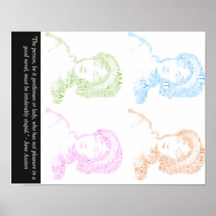Poster das citações de Jane Austen