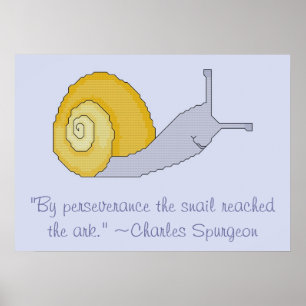 Poster das citações de Perseverence do caracol d