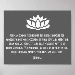 Poster das citações do amor de Lotus Buddha