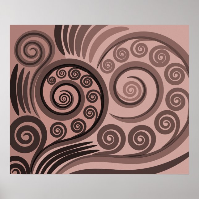 Poster das Curvas de Fern Rosa Femininas (Frente)