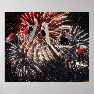 Poster das estrelas dos fogos-de-artifício do
