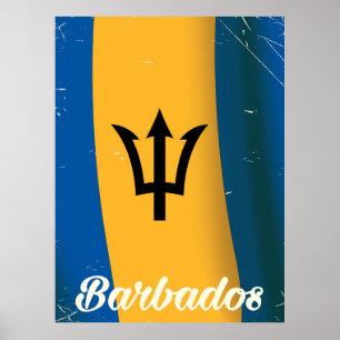 Poster das férias da bandeira nacional de Barbado