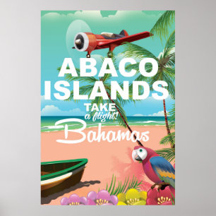 Poster das férias da praia das ilhas de Abaco