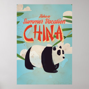 Poster das férias de China do vintage