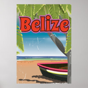 Poster das férias do vintage de Belize