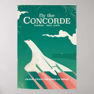 Poster das férias do vintage de Concorde