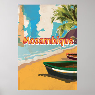Poster das férias do vintage de Mozambique