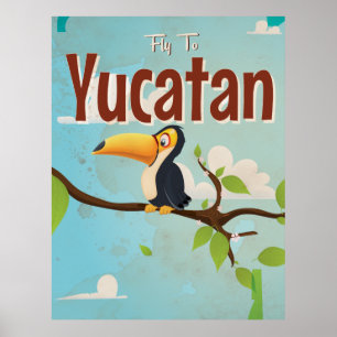 Poster das férias do vintage do pássaro de Iucat