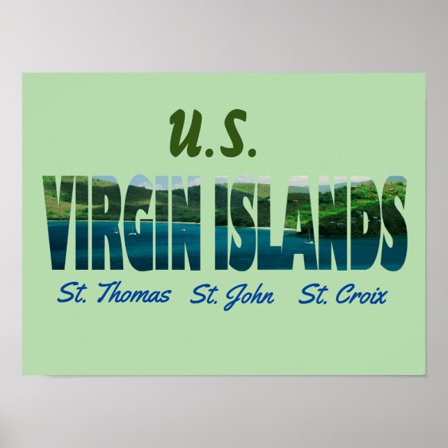 Poster das Ilhas Virgens dos EUA (Frente)