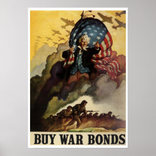 Poster das ligações de guerra do vintage WW2