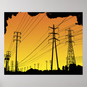 Poster das linhas eléctricas