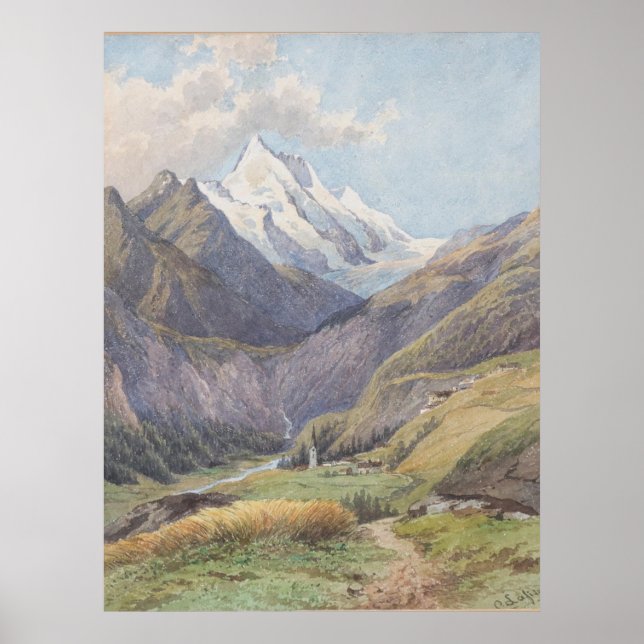 Poster Das Mölltal mit dem Großglockner - Carl Lafite (Frente)