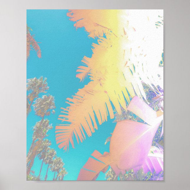 Poster das Palmeiras tropicais Vibes Positivas (Frente)
