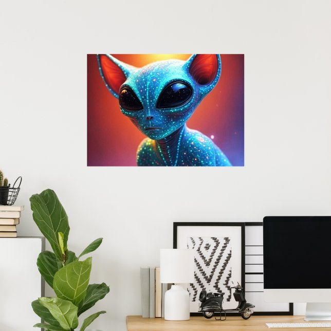 Poster Das Pessoas Estelares Alienígenas de IA (Escritório em casa)