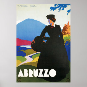 Poster das viagens vintage de Abruzzo