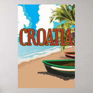 Poster das viagens vintage de CROATIA