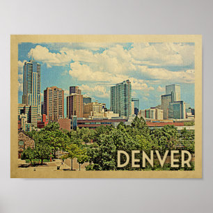 Poster das viagens vintage de Denver