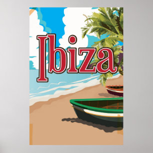 Poster das viagens vintage de Ibiza