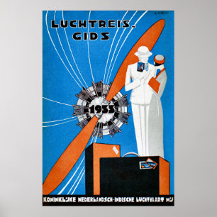 Poster das viagens vintage de Índias do Dutch da
