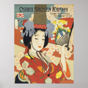 Poster das viagens vintage de Japão