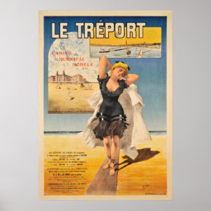 Poster das viagens vintage de Le Treport Arte