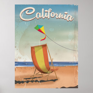 Poster das viagens vintage de Long Beach