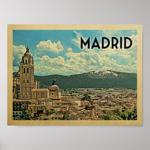 Poster das viagens vintage de Madrid