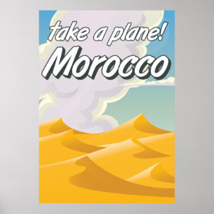 Poster das viagens vintage de Marrocos