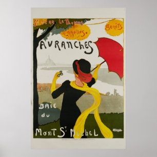 Poster das viagens vintage de Michel da rua de