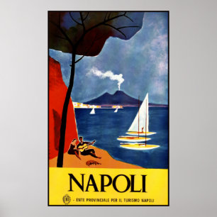 Poster das viagens vintage de Napoli (Nápoles)