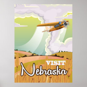 Poster das viagens vintage de Nebraska