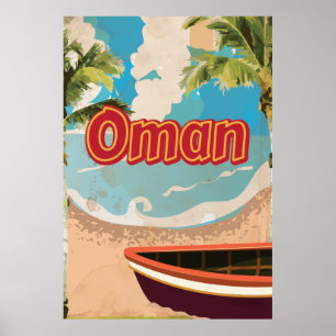 Poster das viagens vintage de Oman