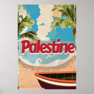 Poster das viagens vintage de Palestina