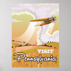 Poster das viagens vintage de Pensilvânia