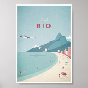 Poster das viagens vintage de Rio