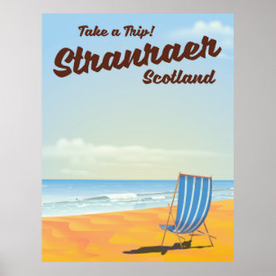 Poster das viagens vintage de Stranraer Scotland