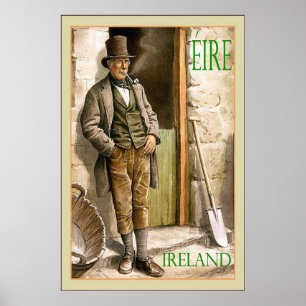 Poster das viagens vintage do ~ de Ireland do ~ de