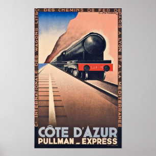 Poster das viagens vintage - France Cote d'Azur