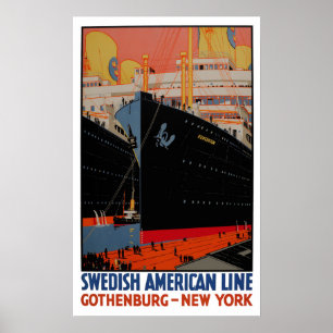 Poster das viagens vintage - os Estados Unidos