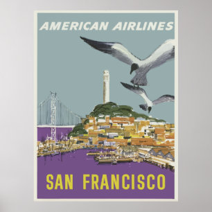 Poster das viagens vintage - os Estados Unidos