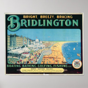 Poster das viagens vintage para Bridlington,