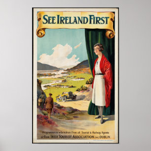 Poster das viagens vintage para Ireland
