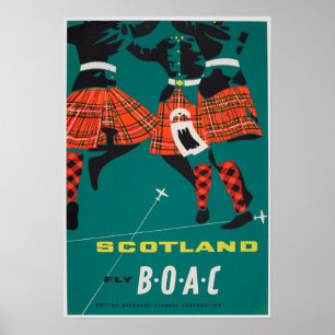 Poster das viagens vintage - Scotland