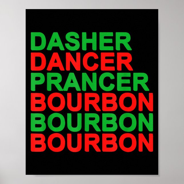 Poster Dasher Dancer Prancer &amp; Bourbon Natal Holi (Frente)