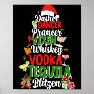 Poster Dasher Dancer Prancer Vixen Moscato Vodka Tequila